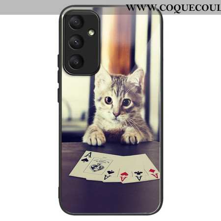 Coque Samsung Galaxy A55 5G Verre Trempé Chat Poker