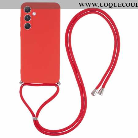 Coque à Cordon Samsung Galaxy A55 5G Rouge