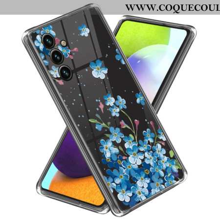 Coque Samsung Galaxy A55 5G Fleurs Bleues