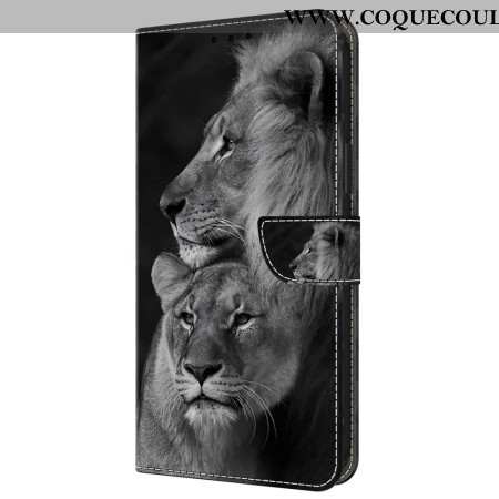 Housse Samsung Galaxy A55 5G Couple de lions