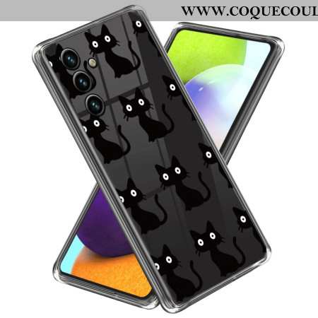 Coque Samsung Galaxy A55 5G Chats Noirs