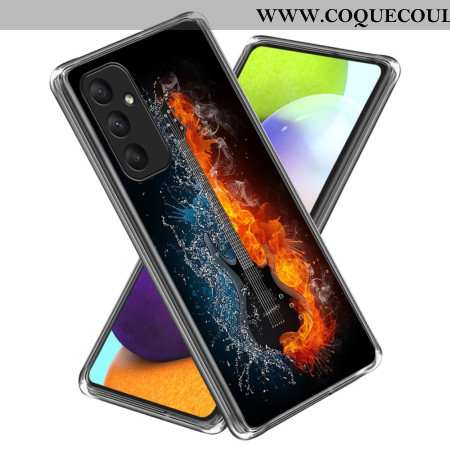 Coque Samsung Galaxy A55 5G Guitare de Glace et de Feu