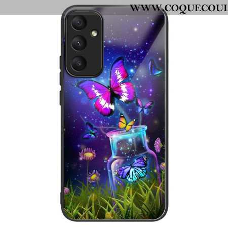 Coque Samsung Galaxy A55 5G Verre Trempé Bouteille et Papillon