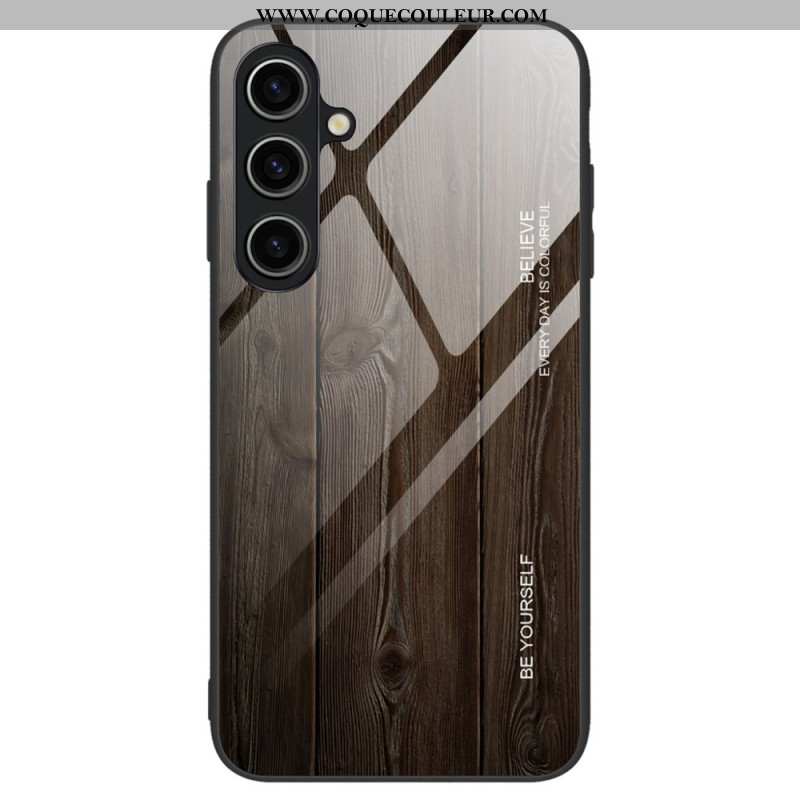 Coque Samsung Galaxy A55 5G Verre Trempé Effet Bois