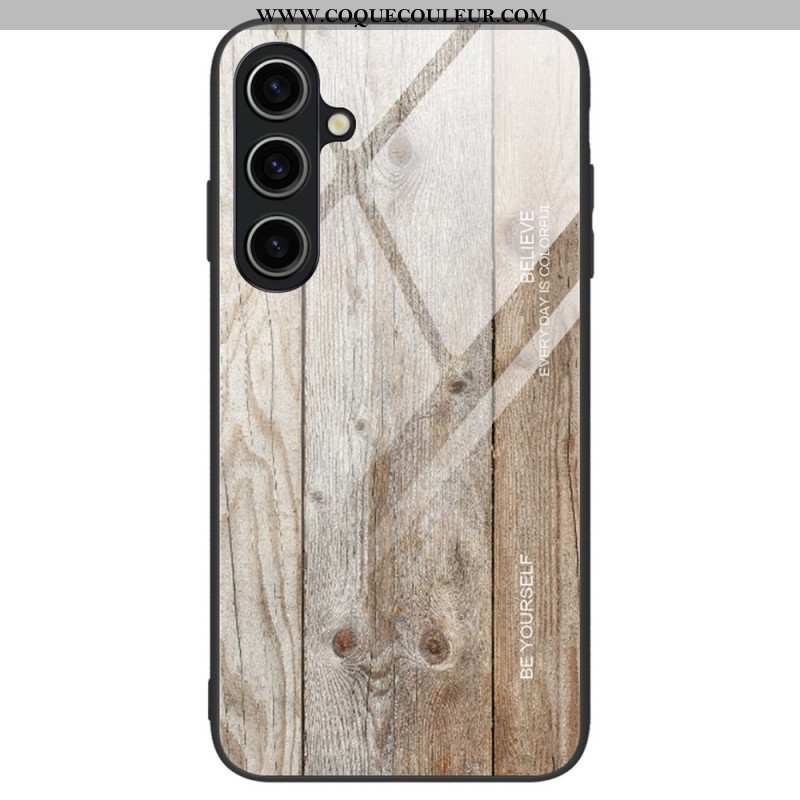 Coque Samsung Galaxy A55 5G Verre Trempé Effet Bois