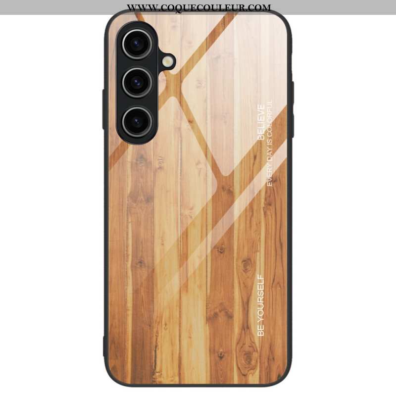 Coque Samsung Galaxy A55 5G Verre Trempé Effet Bois