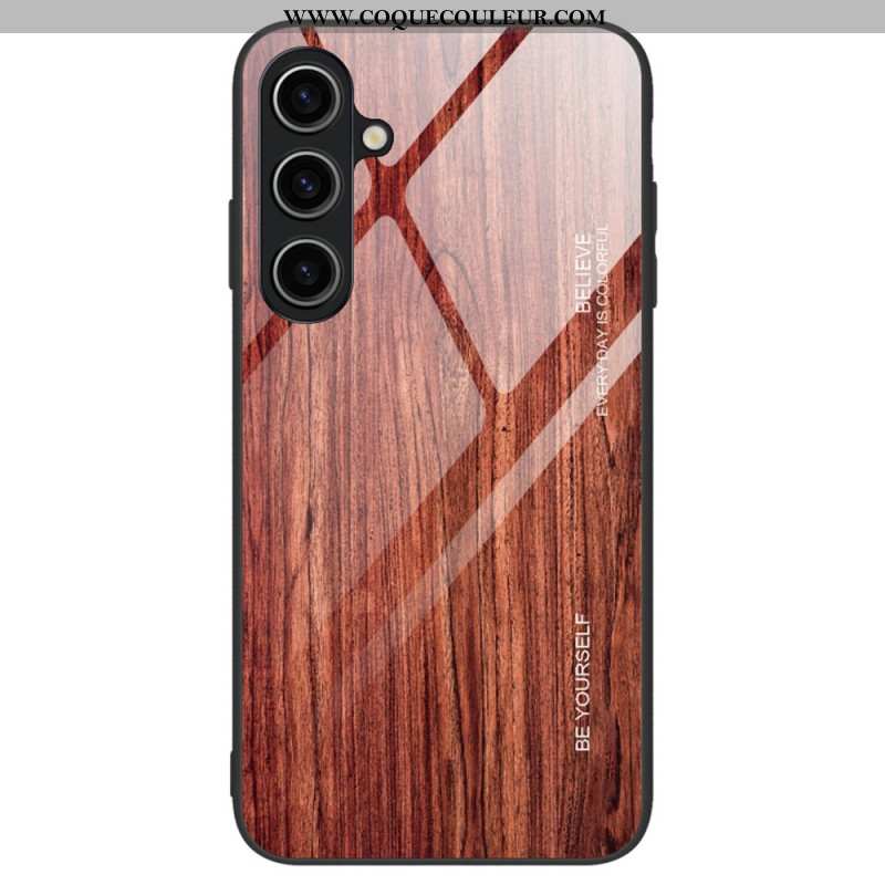 Coque Samsung Galaxy A55 5G Verre Trempé Effet Bois