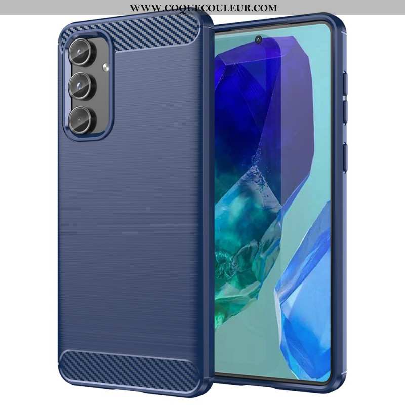 Coque Samsung Galaxy M55 5G Fibre Carbone Brossée