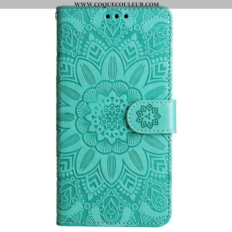 Housse Samsung Galaxy M55 5G Mandala avec Lanière