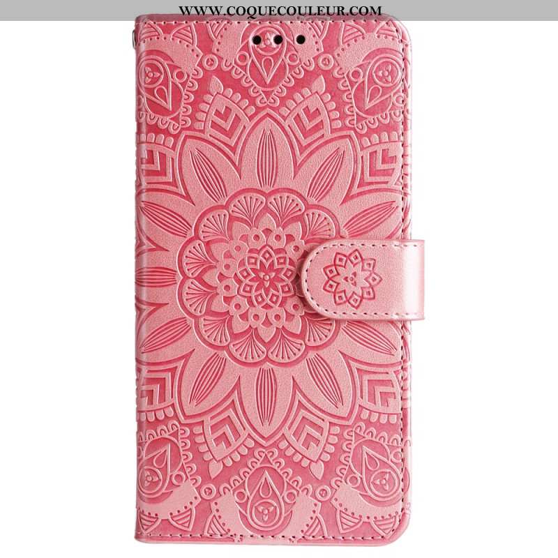 Housse Samsung Galaxy M55 5G Mandala avec Lanière