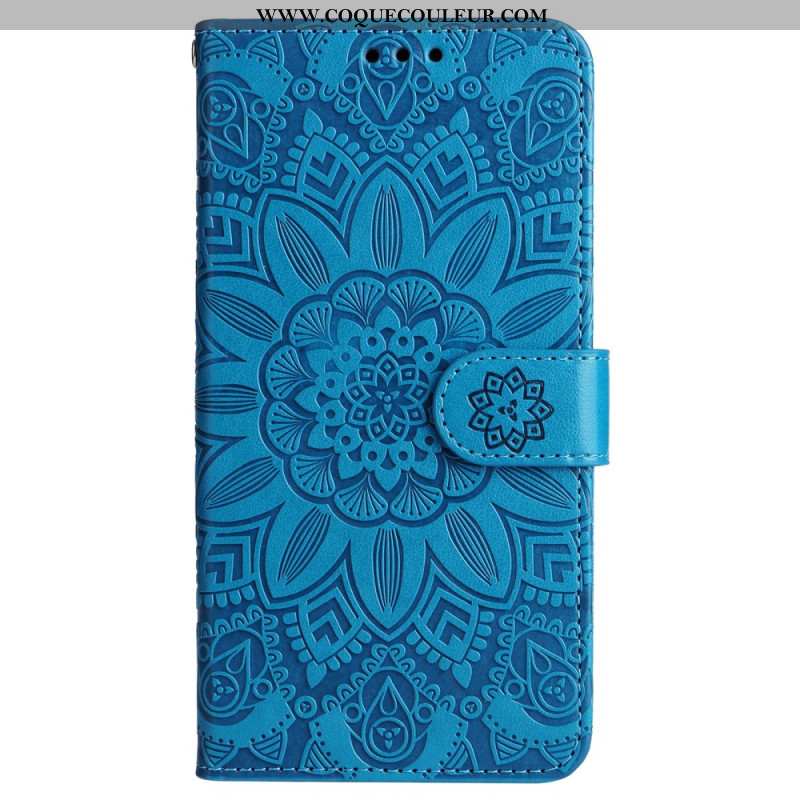 Housse Samsung Galaxy M55 5G Mandala avec Lanière