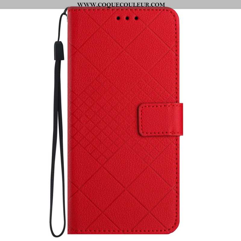 Housse Samsung Galaxy M55 5G Texture Litchi Losanges