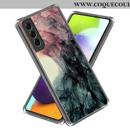 Coque Samsung Galaxy S24 5G Motif Marbre Abstrait Gris Foncé