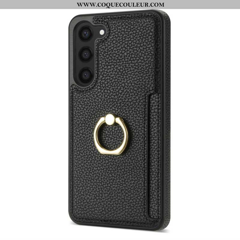 Coque Samsung Galaxy S24 5G Style Cuir avec Porte-Cartes et Support