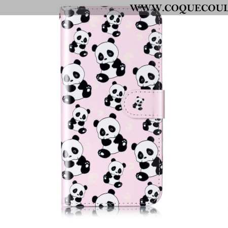 Housse Samsung Galaxy S24 5G Motif Panda à Lanière