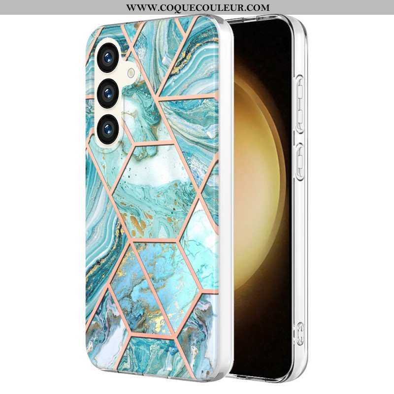 Coque Samsung Galaxy S24 5G Marbre Géométrique