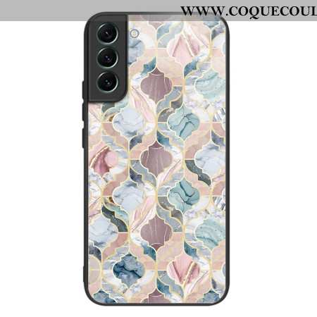 Coque Samsung Galaxy S24 5G Verre Trempé Marbre Pastel