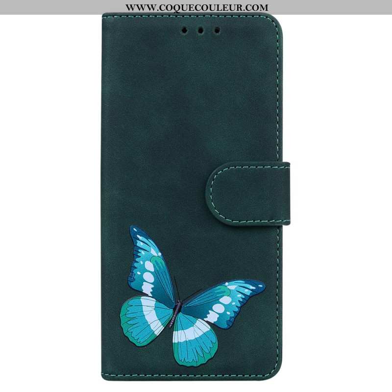 Housse Samsung Galaxy S24 5G Papillon à Lanière