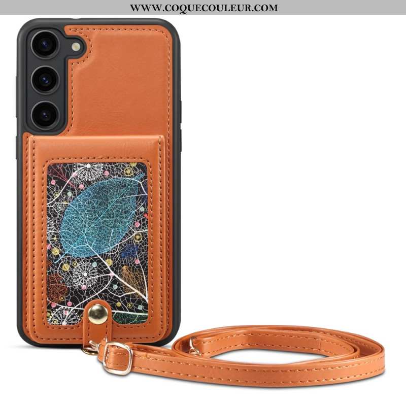 Coque Samsung Galaxy S24 5G avec Porte-Carte et Bandoulière