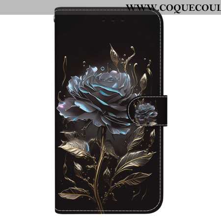 Housse Samsung Galaxy S24 5G Rose Noire à Lanière