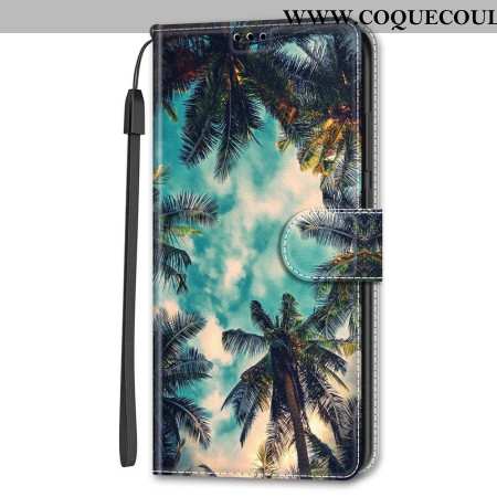 Housse Samsung Galaxy S24 5G Motif Noix de Coco à Lanière