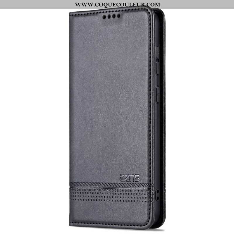 Flip Cover Samsung Galaxy S24 5G Effet Cuir AZNS