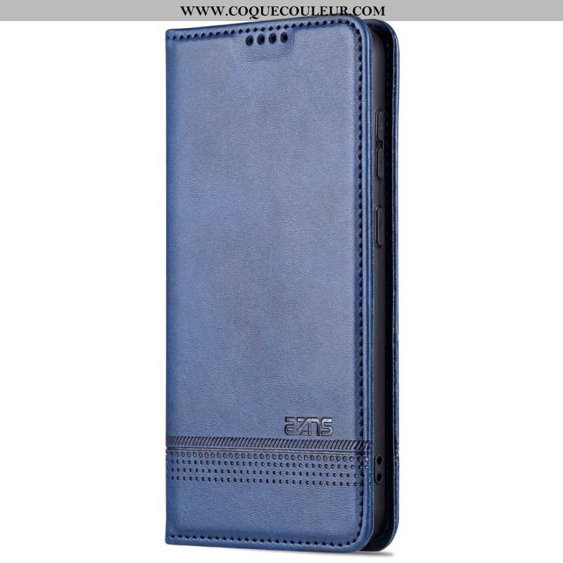 Flip Cover Samsung Galaxy S24 5G Effet Cuir AZNS