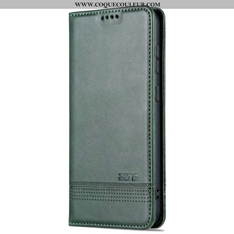 Flip Cover Samsung Galaxy S24 5G Effet Cuir AZNS