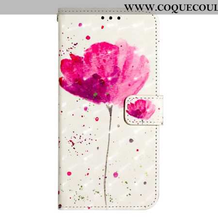 Housse Samsung Galaxy S24 5G Coquelicot à Lanière