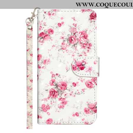 Housse Samsung Galaxy S24 5G Roses avec Lanière