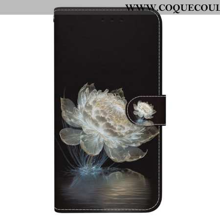 Housse Samsung Galaxy S24 5G Pivoine Cristal à Lanière