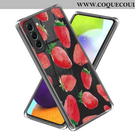 Coque Samsung Galaxy S24 5G Transparente Fraises