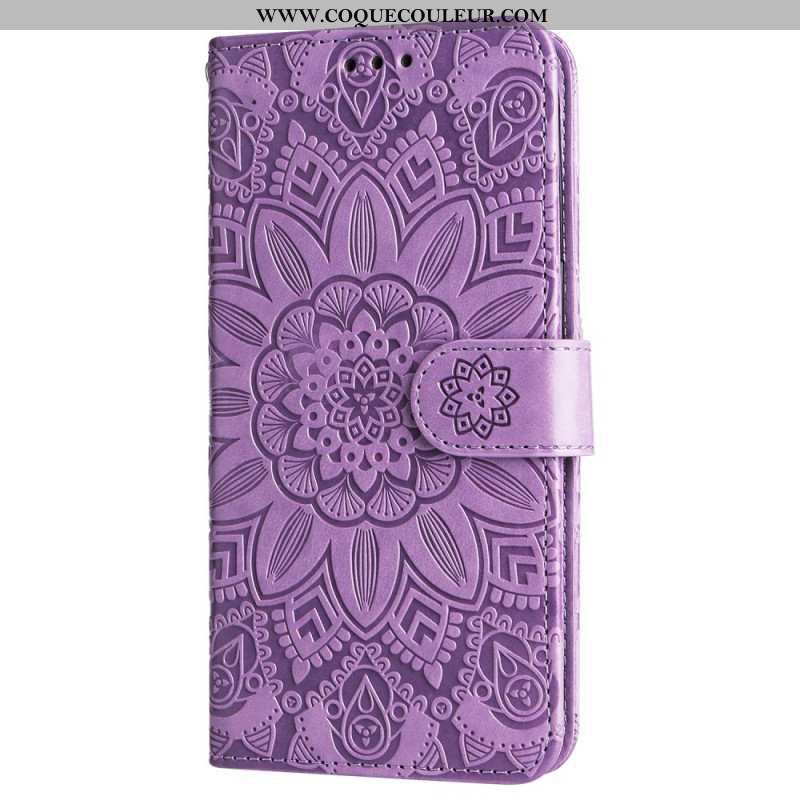 Housse Samsung Galaxy S245G Mandala Flamboyant à Lanière