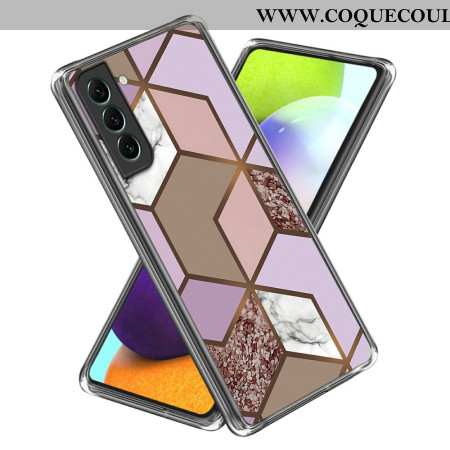 Coque Samsung Galaxy S24 5G Motif Marbre Abstrait Géométrie