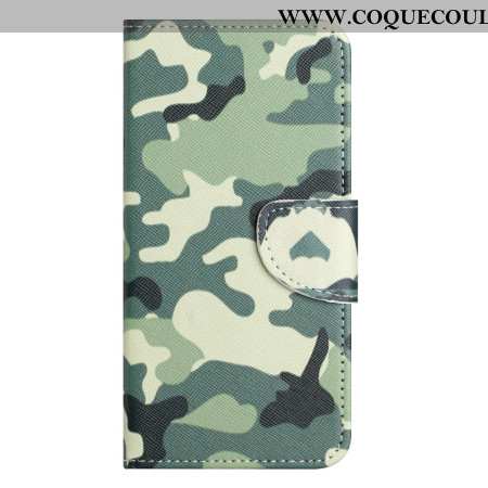 Housse Samsung Galaxy S24 5G Camouflage Militaire à Lanière