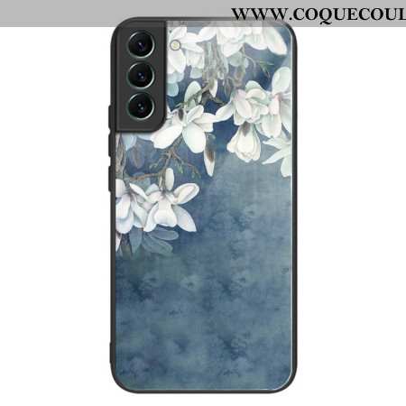 Coque Samsung Galaxy S24 5G Verre Trempé Magnolias