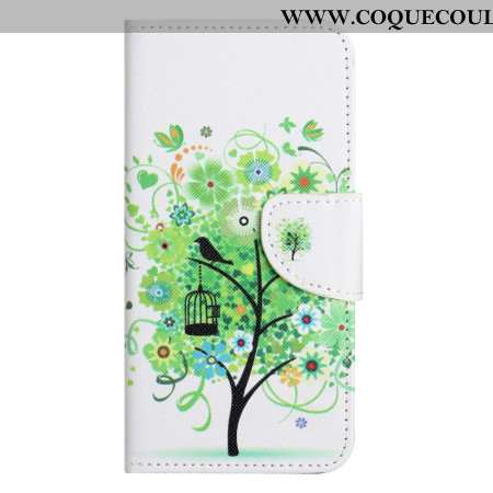 Housse Samsung Galaxy S24 5G Arbre Vert à Lanière