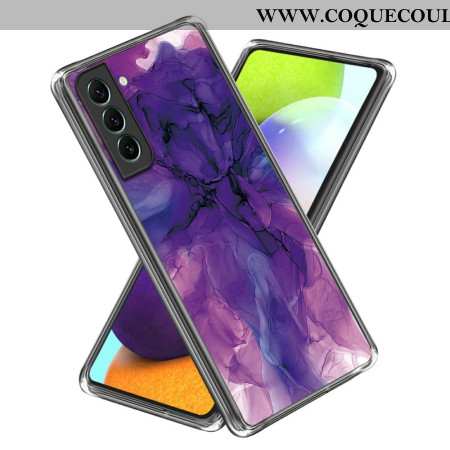 Coque Samsung Galaxy S24 5G Motif Marbre Abstrait Violet