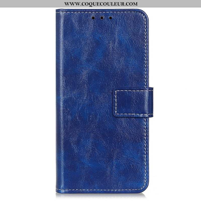 Housse Samsung Galaxy S24 5G Simili Cuir Vernie Coutures Apparentes