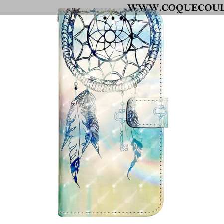 Housse Samsung Galaxy S24 5G Attrape Rêves Aquarelle Bleu