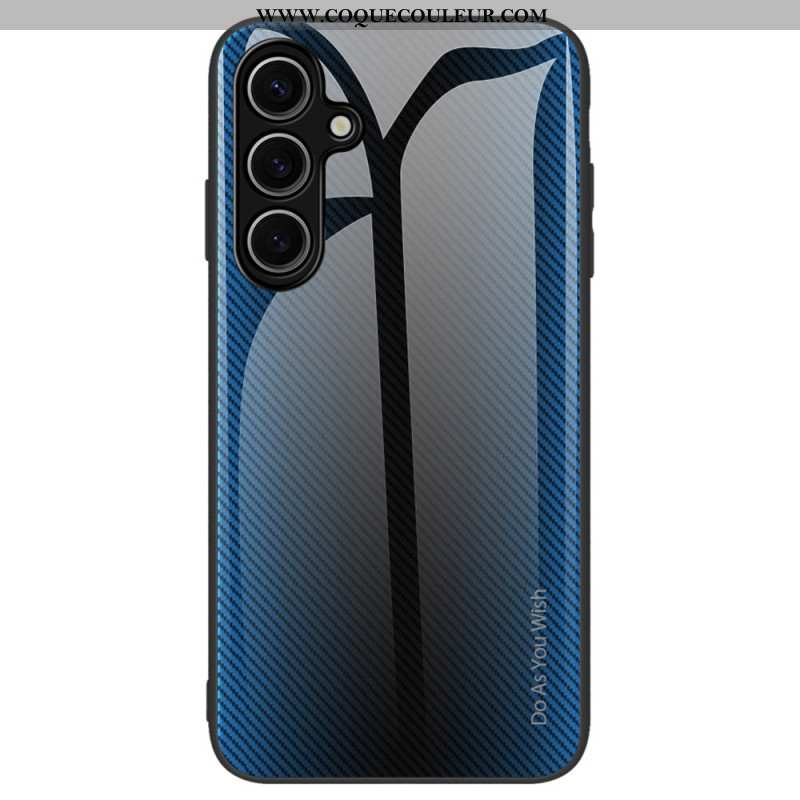 Coque Samsung Galaxy S24 FE Verre Trempé Fibre Carbone