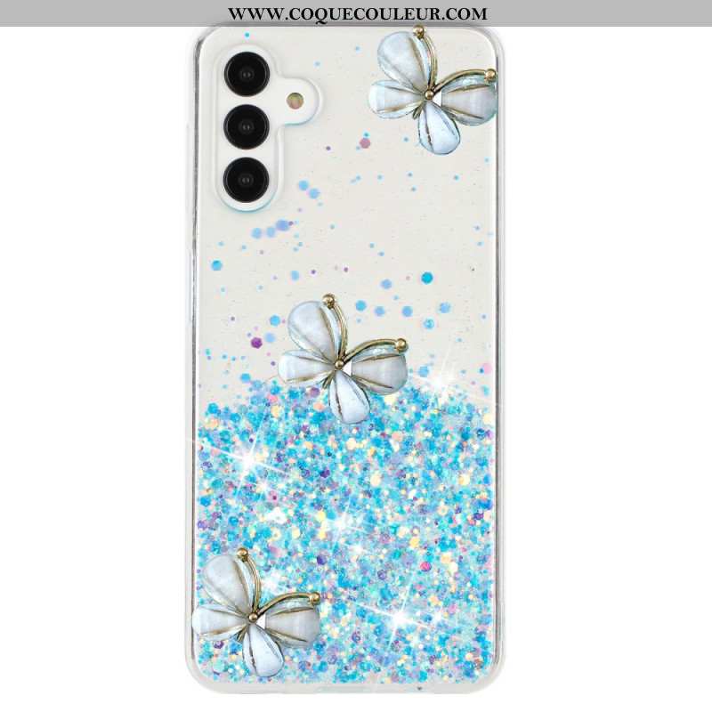 Coque Samsung Galaxy S24 FE Phosphorescente Papillons 3D