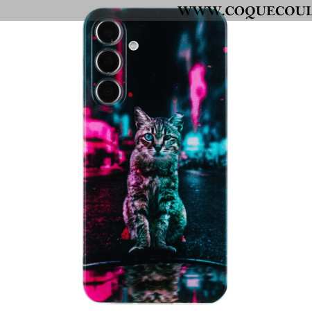 Coque Samsung Galaxy S24 FE Chat au Feu Tricolore