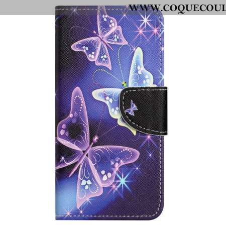 Housse Samsung Galaxy S24 FE Papillons Scintillants