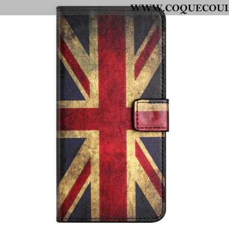 Etui Portefeuille pour Samsung Galaxy S24 FE avec Motif Union Jack