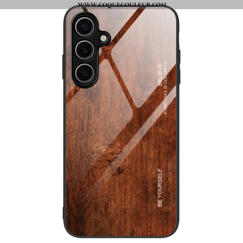 Coque Samsung Galaxy S24 FE Verre Trempé Effet Bois