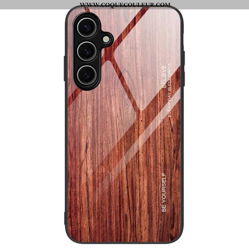 Coque Samsung Galaxy S24 FE Verre Trempé Effet Bois