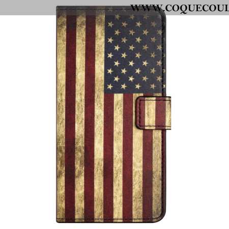 Housse Samsung Galaxy S24 FE Drapeau Américain Vintage