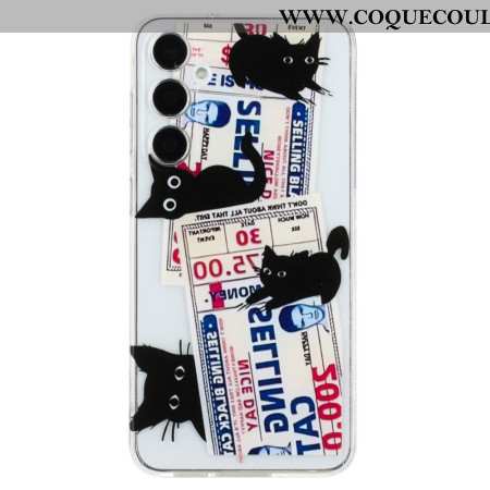 Coque Samsung Galaxy S24 FE Chats Noirs