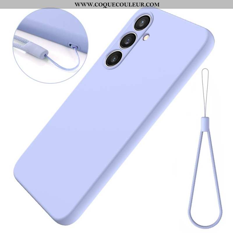 Coque Samsung Galaxy S24 FE Silicone Liquide à Lanière